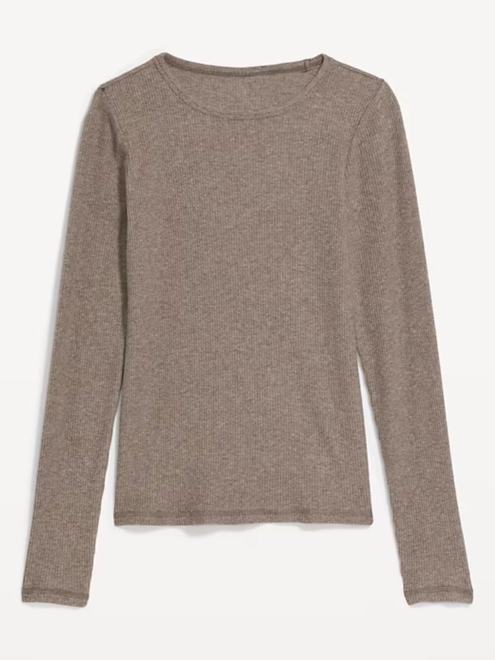 Old Navy Plush Long-Sleeve Rib-Knit Slim-Fit T-Shirt 2X
